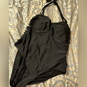 Hot Water One Piece Lace Up Swimsuit